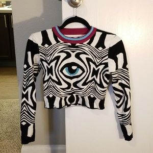 UNIF Alice Top NWOT sweater crop top EVIL EYE